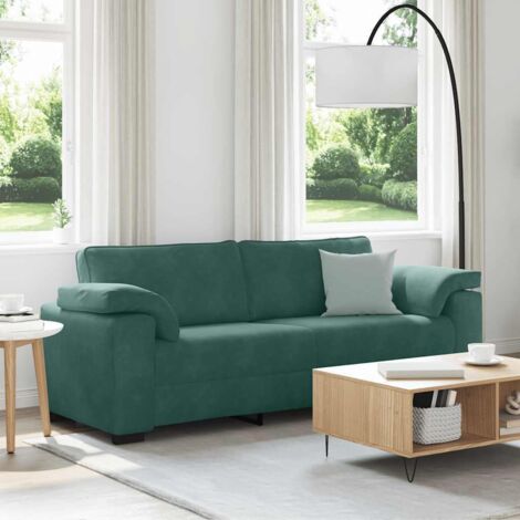 vidaXL 3-Sitzer-Sofa Dunkelgrün 178 cm Samt