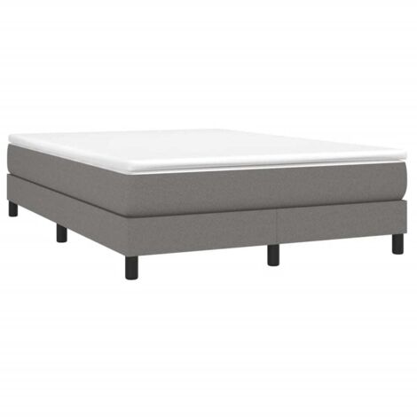 Bettgestell Dunkelgrau 140x190 cm Stoff