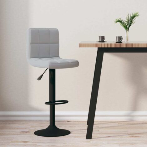 Barhocker Hellgrau Samt vidaXL
