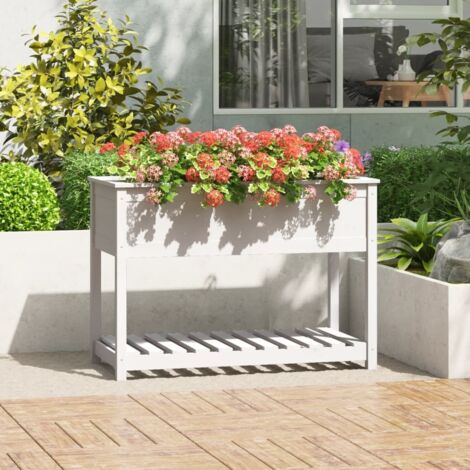Hochbeet vidaxl planter with shelf Kiefernholz 111.5x54x81 cm