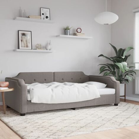Tagesbett Taupe 100x200 cm Stoff vidaXL