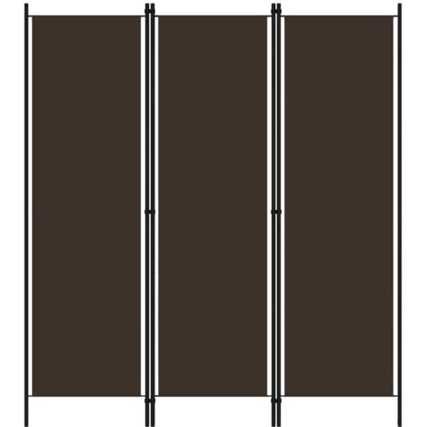 3-tlg. Raumteiler Braun 150x180 cm vidaXL