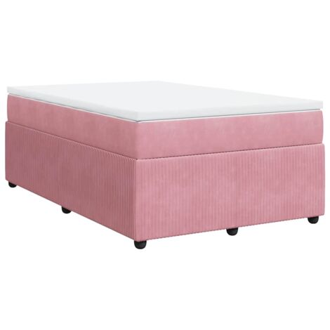 Boxspringbett mit Matratze Rosa 120x190 cm Samt vidaXL (1/5)