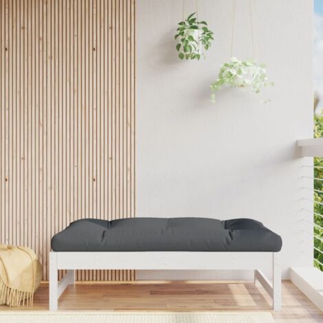 vidaXL Gartenfußstütze 120x80 cm weiß Kiefernholz massiv