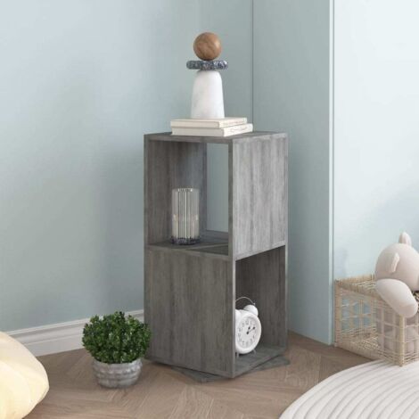 vidaXL Drehschrank Grau Beton 34,5x34,5x75,5 cm Holz