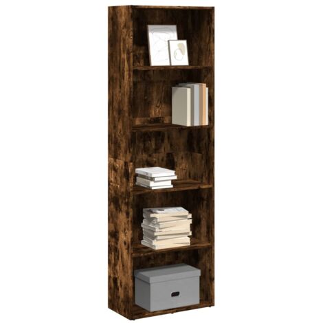 vidaXL Bücherregal Räuchereiche 60x30x189 cm Holzwerkstoff