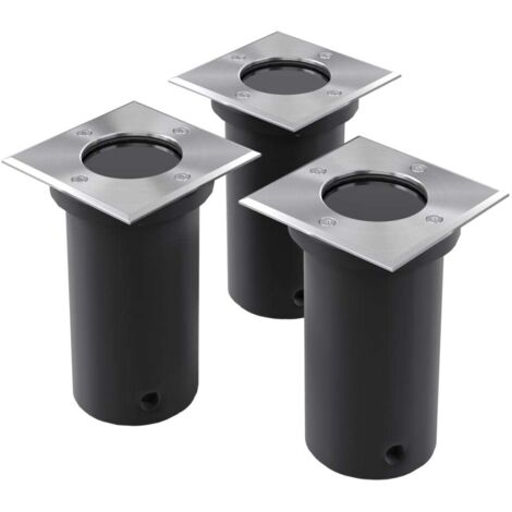 vidaXL Outdoor Ground Lights 3 pcs Square