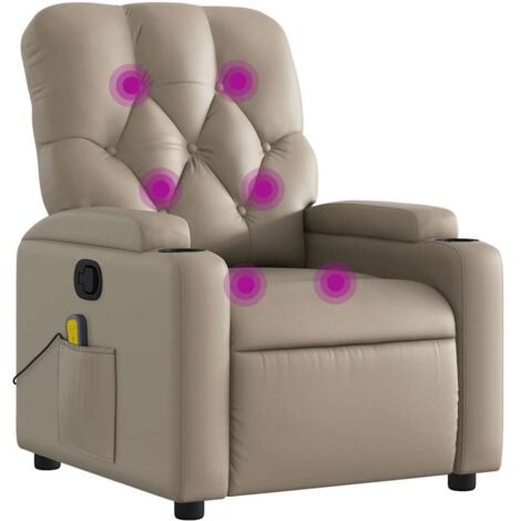 Massagesessel Cappuccino-Braun Kunstleder vidaXL625941 (1/5)