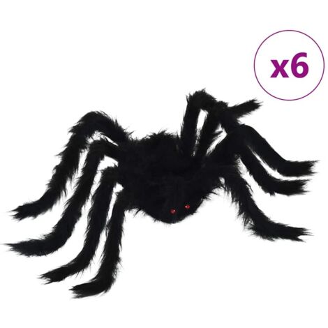 Halloween Spinnen Dekoration 6 pcs Schwarz 75 cm vidaXL (1/5)