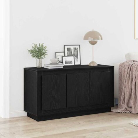 vidaXL Sideboard Schwarz Eiche 102x35x55 cm Ingenieurholz