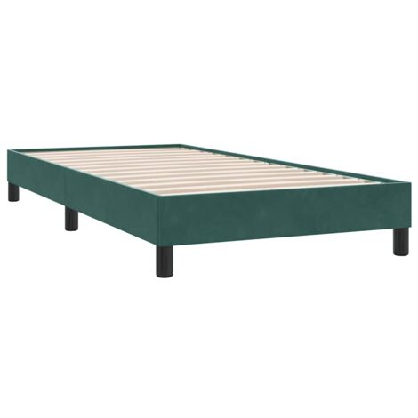 Boxspringbett ohne Matratze Dunkelgrün 100x210 cm Samt vidaXL