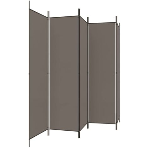 vidaXL 5-tlg. Paravent Anthrazit 250x200 cm Stoff