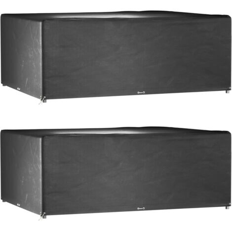 vidaXL Garden Furniture Covers 2 pcs 16 Eyelets 278x204x105 cm Rectangular