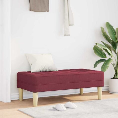 Bank Weinrot 113 x 57 x 39 cm Stoff vidaXL