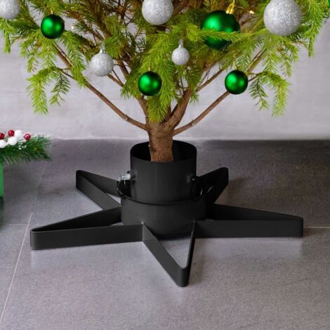 vidaXL Weihnachtsbaumständer Schwarz 47x47x13,5 cm