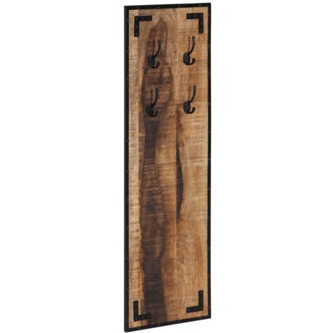 Garderobe 35x8x110 cm Raues Massivholz Mango vidaXL