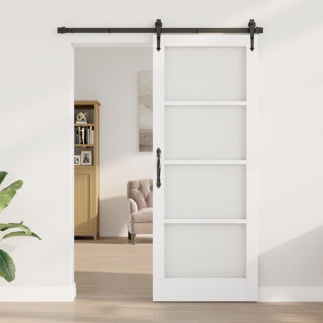 Innentür mit Glas ORKDAL Weiß 83 x 211 cm vidaXL