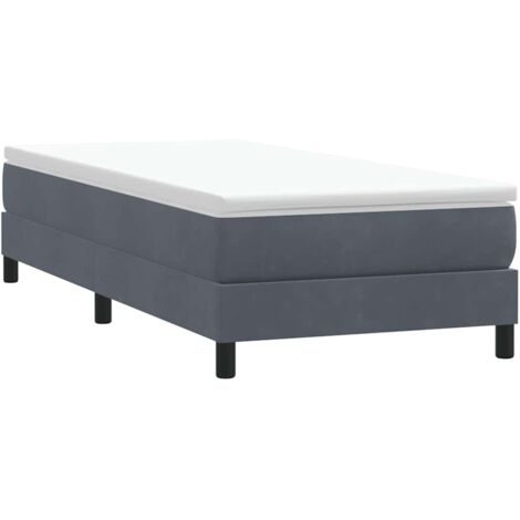 Boxspringbett ohne Matratze Dunkelgrau 80x210 cm Samt vidaXL