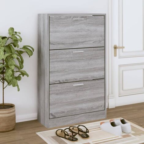 Schuhschrank Grau Sonoma 63x24x103 cm Holzwerkstoff vidaXL