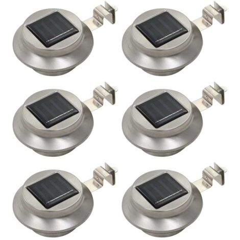 vidaXL Outdoor Solar Lamps 6 pcs LED Round 12 cm White