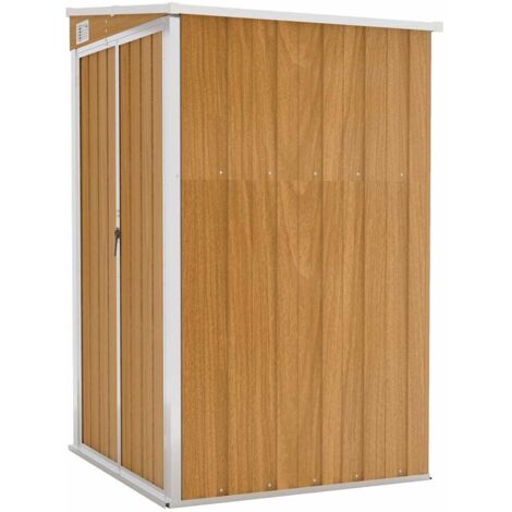 vidaXL Wandgartenhaus Braun 118x100x178 cm Verzinkter Stahl