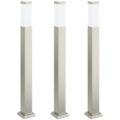 Pollerleuchten 3 Stück 80 cm Edelstahl IP44 vidaXL (1/5)