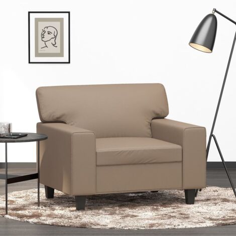 Sessel Cappuccino-Braun 60 cm Kunstleder vidaXL449132 (1/5)