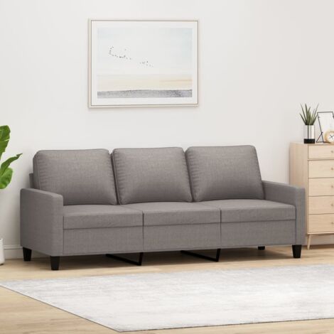 vidaXL 3-Sitzer Sofa Taupe 180 cm Stoff