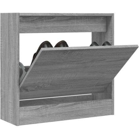 Schuhschrank Sonoma Grau 60x21x57 cm Ingenieurholz