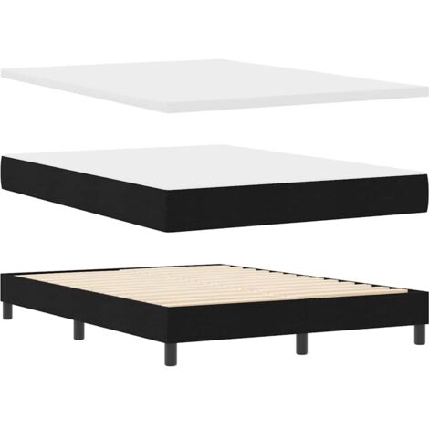 Boxspringbett mit Matratze mit Matratze Schwarz 140 x 200 cm vidaXL