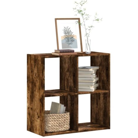vidaXL Bookcase Smoked Oak 68.5x32x68.5 cm Engineered Wood
