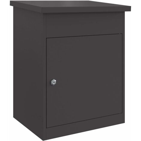 Paketdrop-Box Schwarz 44 x 35 x 59 cm Stahl vidaXL