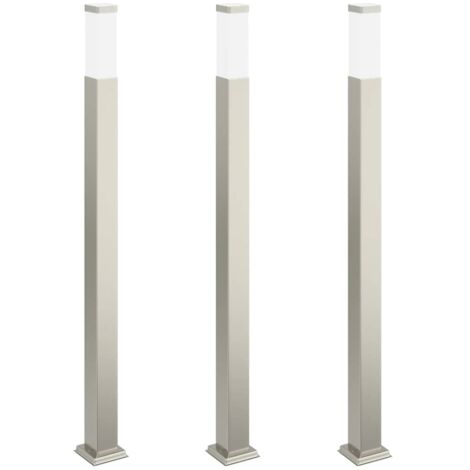 Pollerleuchten 3 Stk. 110 cm Edelstahl IP44 vidaXL (1/5)