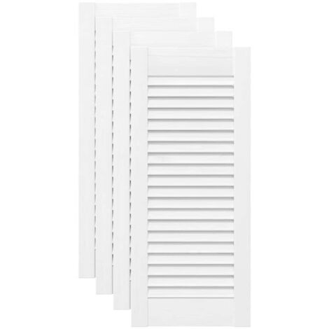 Schranktüren Lamellen-Design 4 Stk. Weiß 69x29,5 cm vidaXL