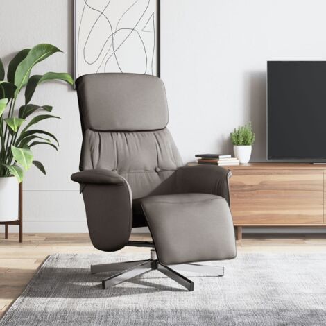 Relaxsessel mit Fußteil Taupe Stoff vidaXL
