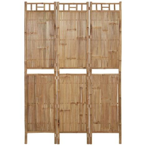 vidaXL 3-tlg. Raumteiler Bambus 120x180 cm