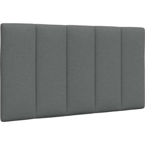 Kopfteil-Kissen "Hanko" Dunkelgrau 90 cm Stoff vidaXL
