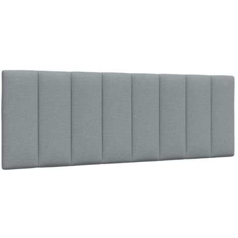 Kopfteil-Kissen Hellgrau 140 cm Stoff vidaXL769661