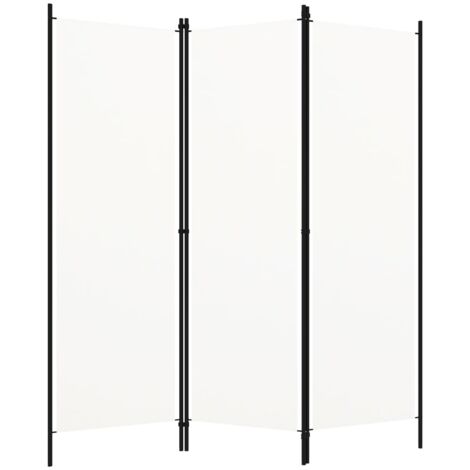 vidaXL Raumteiler 3 Paneele Weiß 150x180 cm