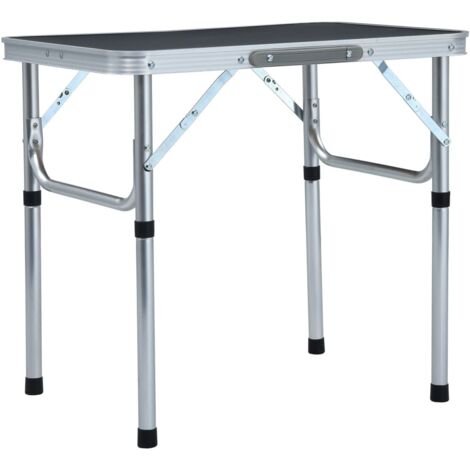 Campingfaltisch Grau Aluminium 60x45 cm