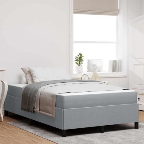 Boxspringbett Hellgrau und Schwarz 120 x 200 cm vidaXL (1/5)