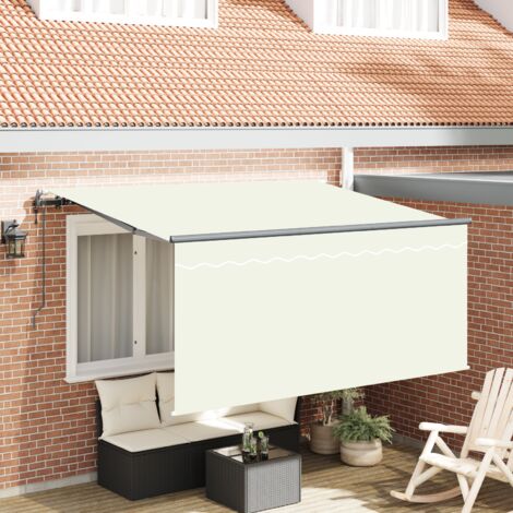 vidaXL Retractable Awning Cream 300 x 200 cm Fabric (1/5)