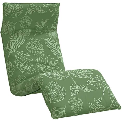 Sonnenliege Klappbar Blattmuster 175x54x8,5 cm Oxford-Gewebe vidaXL