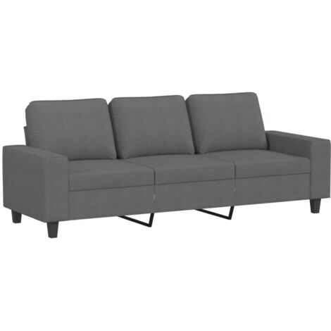 Dunkelgraues 3-Sitzer Sofa 180 cm Stoff