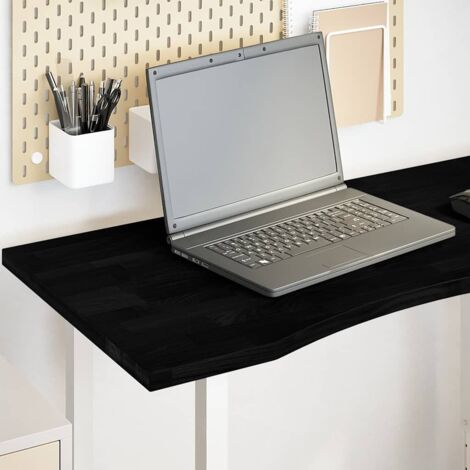 Schreibtischplatte Dunkelbraun 100x50x2,5 cm Massivholz Eiche vidaXL