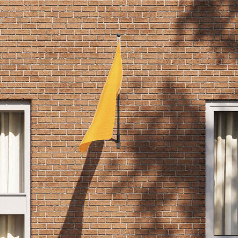 vidaXL Flaggenmast Halterung für 1 Flagge zur Wandmontage aus schwarzem Metall