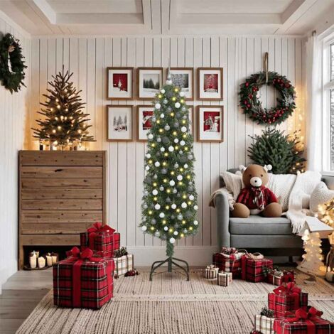 Künstlicher Weihnachtsbaum mit 300 LEDs mit Ständer Grün 180 cm vidaXL