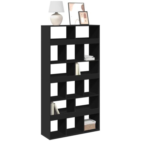 vidaXL Bücherregal schwarz 100x33x187,5 cm aus Spanplatte