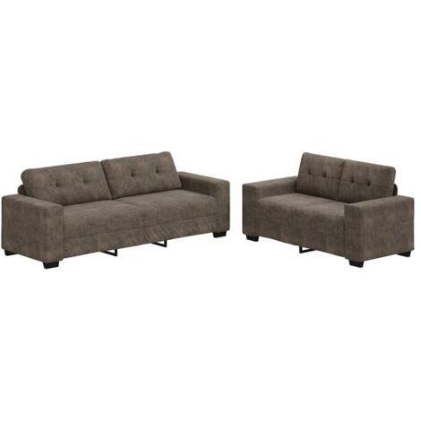  Sofa  2 pcs Dunkelgrau 221 x 78 x 80 cm Kunstleder vidaXL