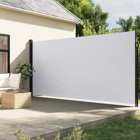 vidaXL Seitenmarkise Ausziehbar Weiß 220x300 cm